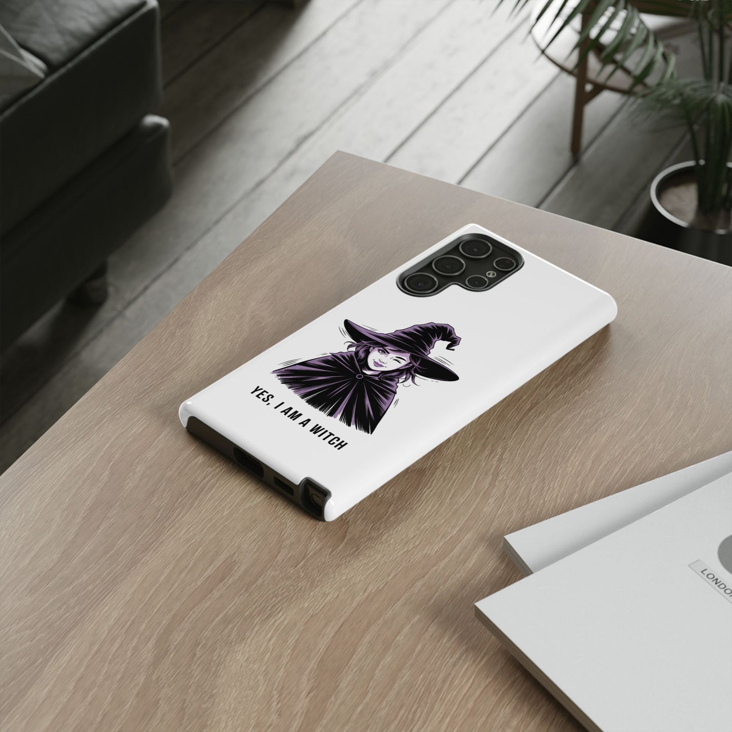 Funda para Samsung — «Sí, soy una bruja» con ilustración de bruja