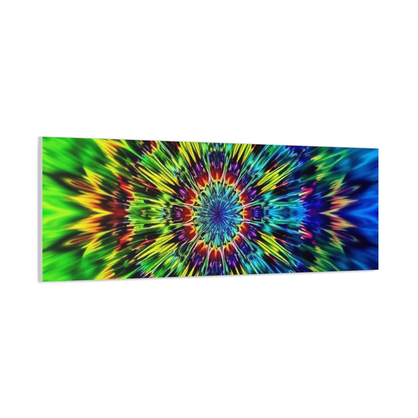 Psychedelic Kaleidoscope Matte Canvas Wall Art — Vibrant Mandala Stretched Canvas