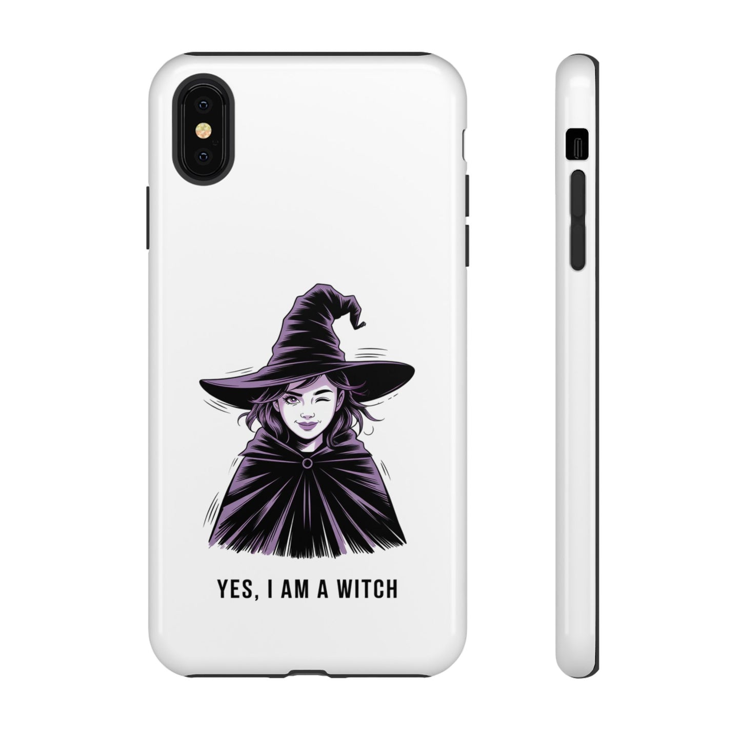 iPhone Yes, I Am a Witch Phone Case — Gothic Witch Illustration Protective Cover