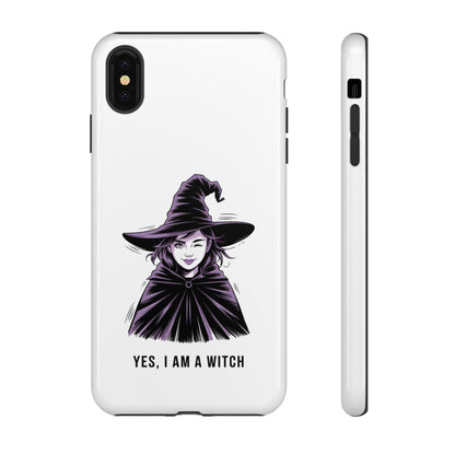 iPhone Yes, I Am a Witch Phone Case — Gothic Witch Illustration Protective Cover