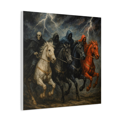 Four Horsemen Canvas Wall Art — Apocalyptic Gothic Mythology Print