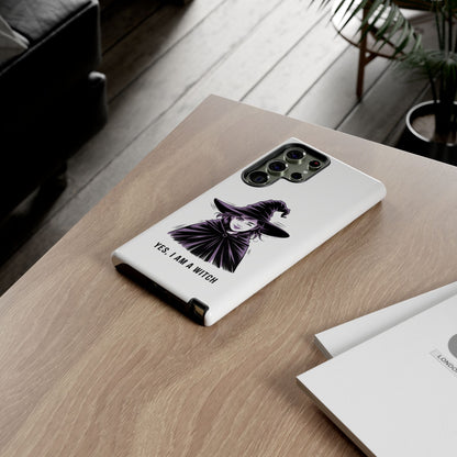 Funda para Samsung — «Sí, soy una bruja» con ilustración de bruja