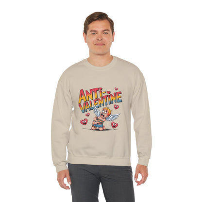 Anti-Valentine Sweatshirt — Funny Cupid Reject Graphic Crewneck
