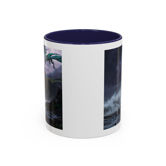 Fantasy Dragon Accent Coffee Mug | Perfect Gift for Coffee Lovers, Fantasy Fans, Home Decor, Birthday, and Collectibles
