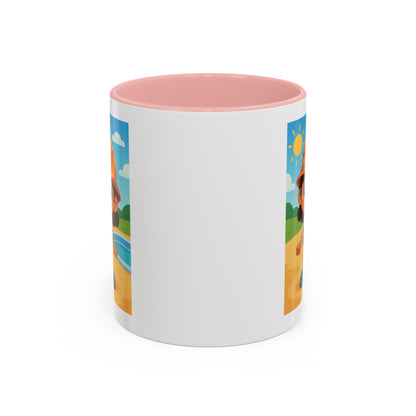 Good Vibes Beach Kid Mug — Accent Coffee Mug (11/15oz)