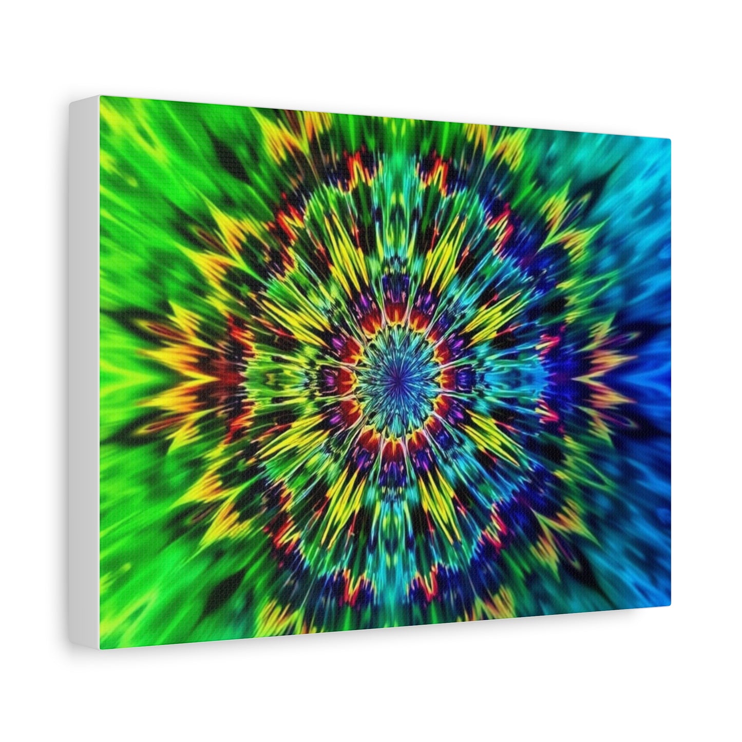 Psychedelic Kaleidoscope Matte Canvas Wall Art — Vibrant Mandala Stretched Canvas