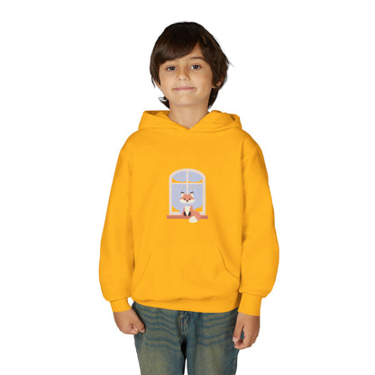 Kids Fox Hoodie - Cozy Winter Window Design