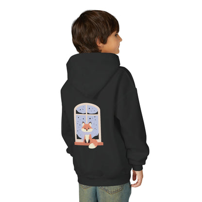 Kids Fox Hoodie - Cozy Winter Window Design