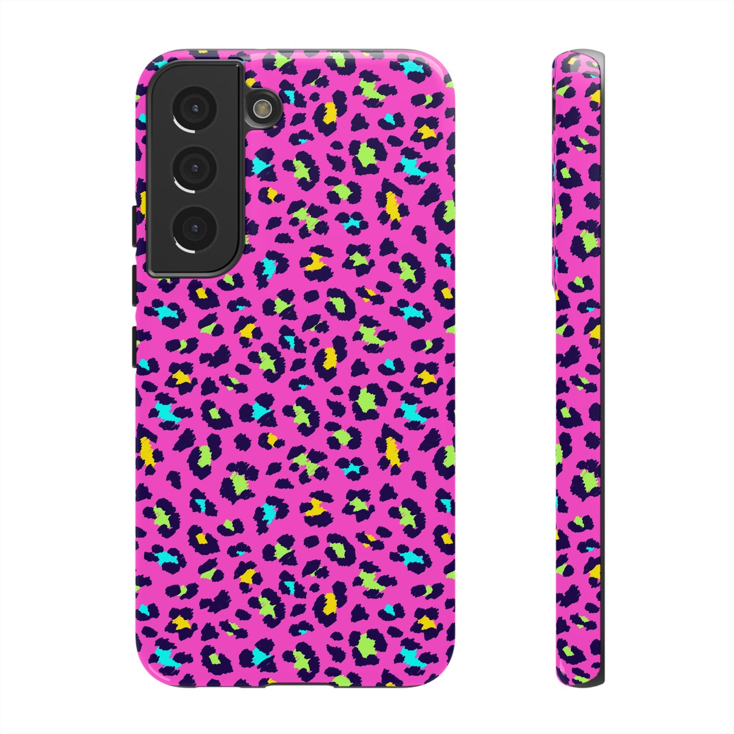 Samsung Handyhülle – Robuste Schutzhülle in leuchtendem Pink mit Leopardenmuster