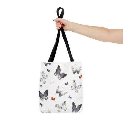 Butterfly Pattern Tote Bag — Floral Butterfly All-Over Print Tote