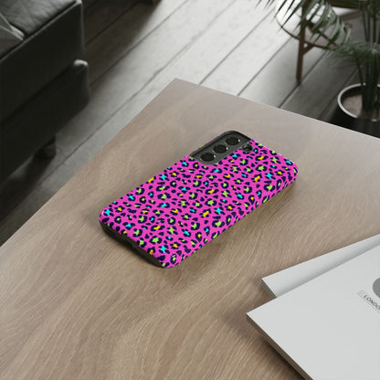 Samsung Handyhülle – Robuste Schutzhülle in leuchtendem Pink mit Leopardenmuster