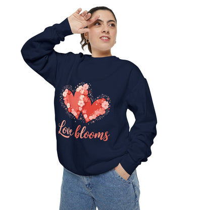 Love Blooms Heart Sweatshirt — Floral Valentine Pullover