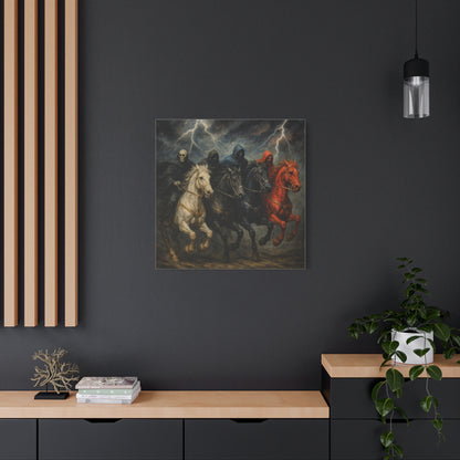 Four Horsemen Canvas Wall Art — Apocalyptic Gothic Mythology Print