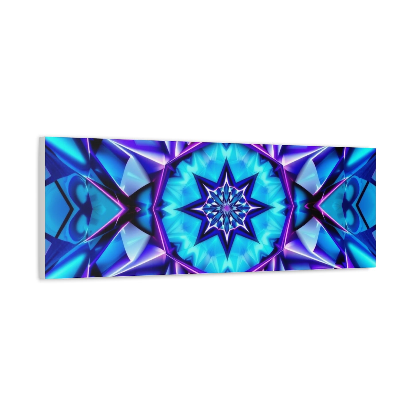 Blue Kaleidoscope Matte Canvas Wall Art – Stretched 1.25"