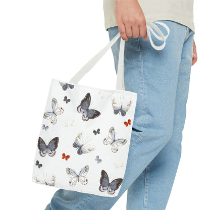 Butterfly Pattern Tote Bag — Floral Butterfly All-Over Print Tote