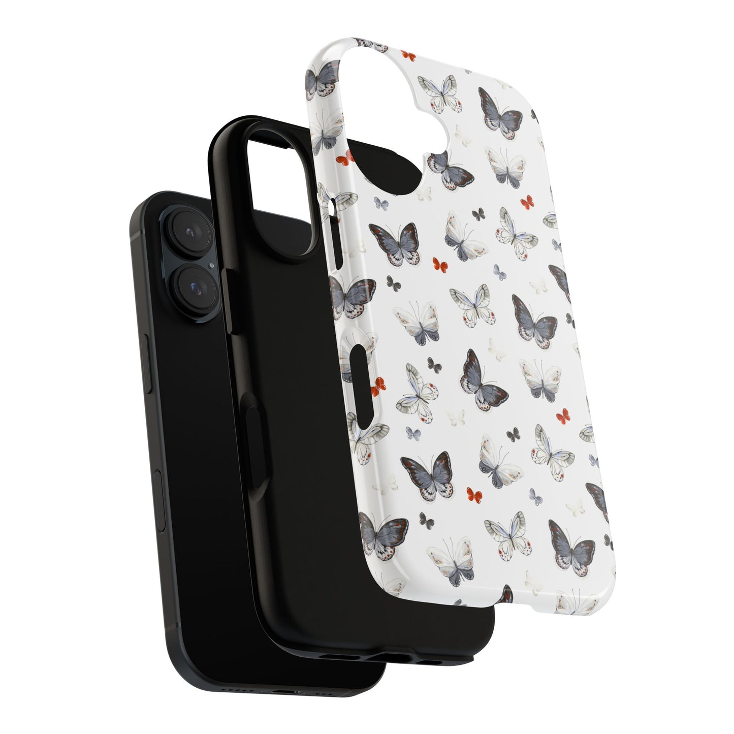 iPhone Butterfly Pattern Tough Phone Case — Protective Floral-Inspired iPhone Case