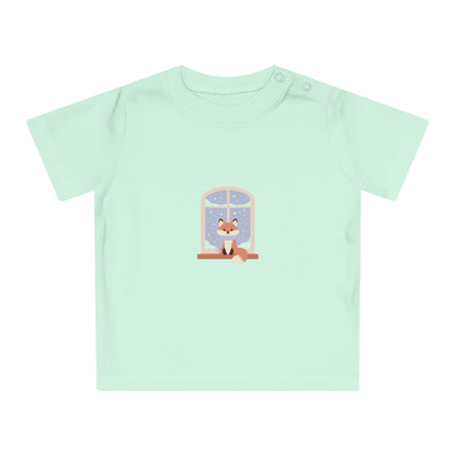 Baby T-Shirt — Cozy Fox at Night Graphic Tee