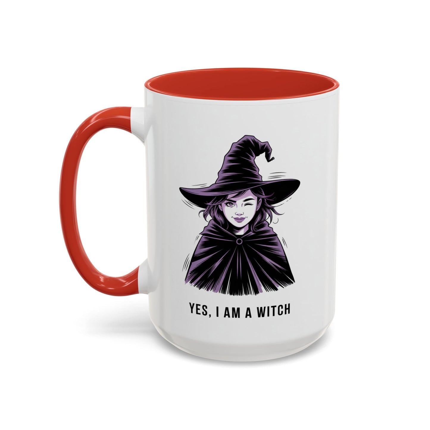 Witch Coffee Mug - "Yes, I Am a Witch" Accent Mug (11/15 oz)