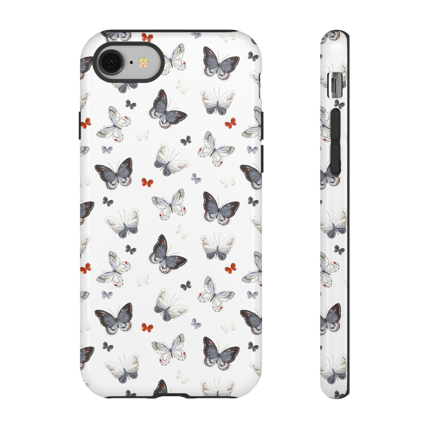 iPhone Butterfly Pattern Tough Phone Case — Protective Floral-Inspired iPhone Case