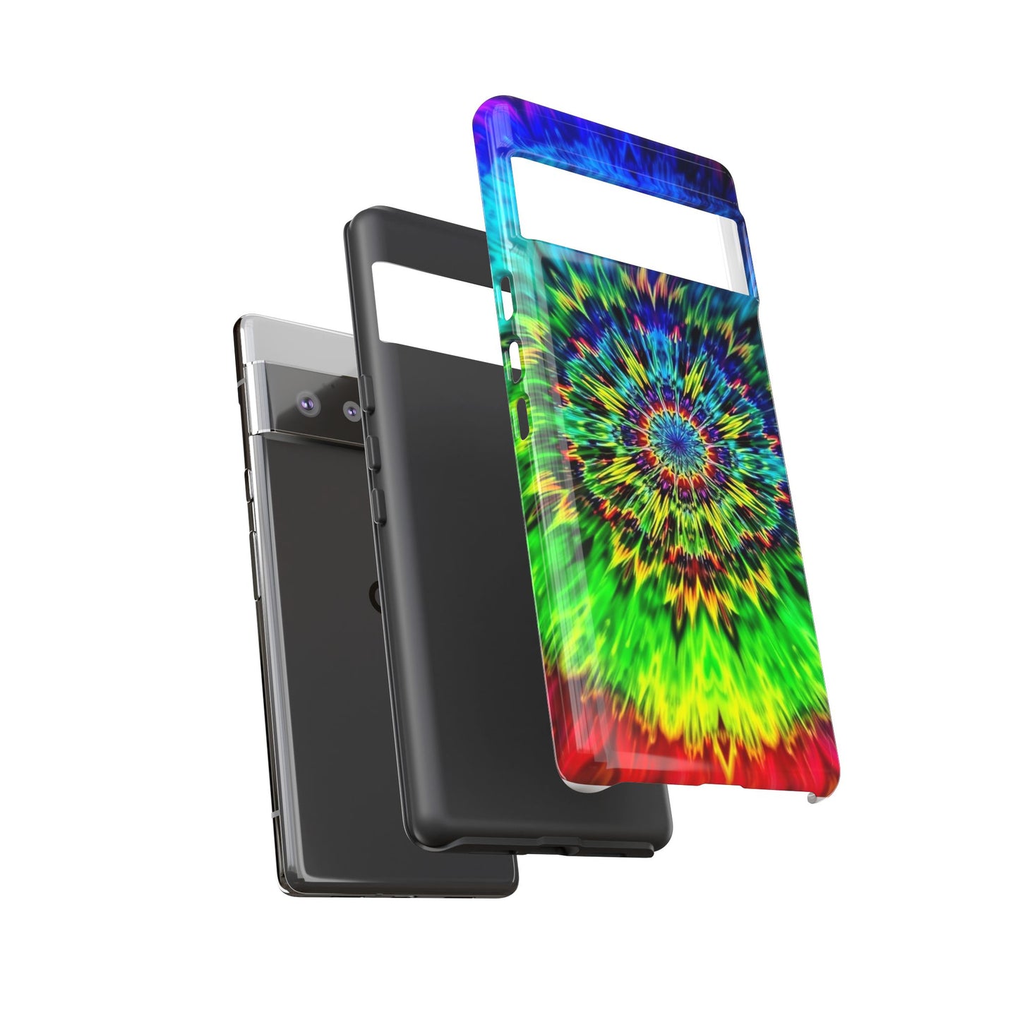 Funda para teléfono Google Psychedelic Tie-Dye Mandala: protección resistente y vibrante