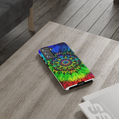 Fundas resistentes para Samsung - Funda para teléfono con mandala teñido anudado arcoíris