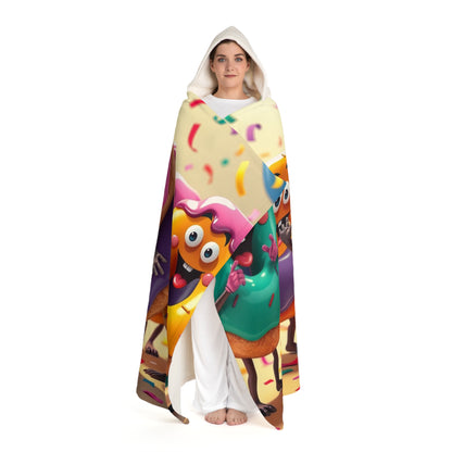 Candy Monster Hooded Sherpa Blanket
