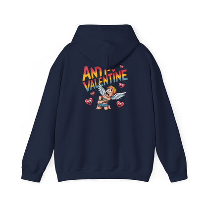 Anti-Valentine Hoodie — Funny Cupid Bear Graphic Pullover