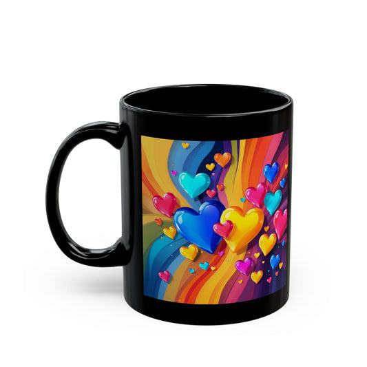 Colorful Heart Rainbow Mug — Vibrant Love Coffee Cup (11oz/15oz)