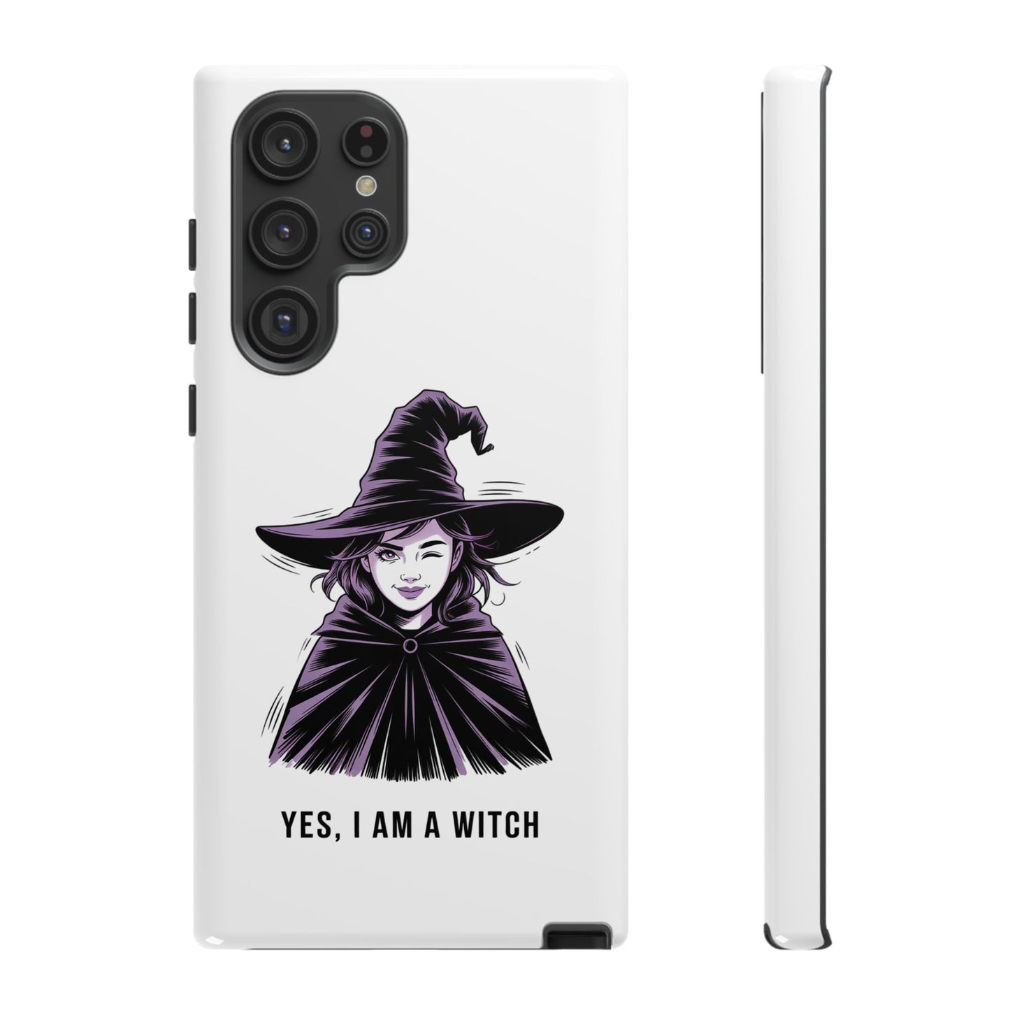 Funda para Samsung — «Sí, soy una bruja» con ilustración de bruja