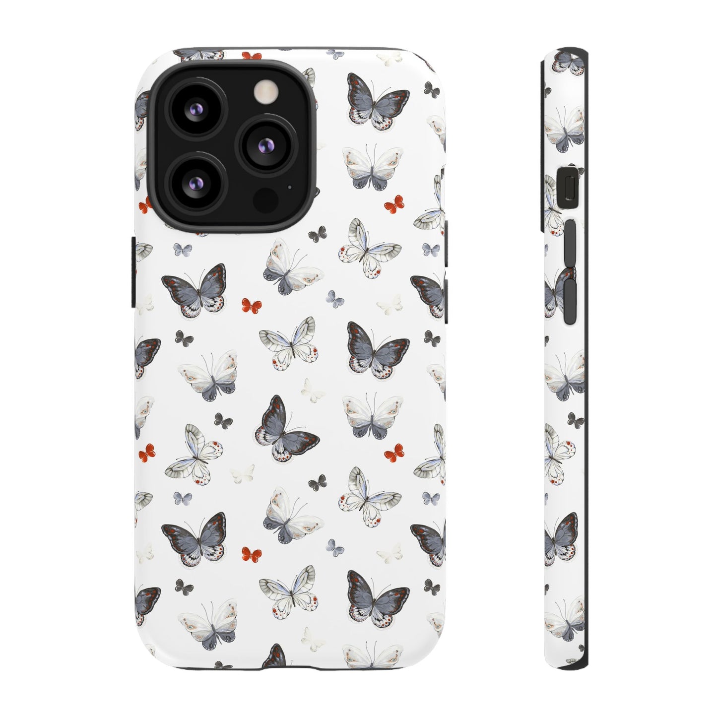 iPhone Butterfly Pattern Tough Phone Case — Protective Floral-Inspired iPhone Case