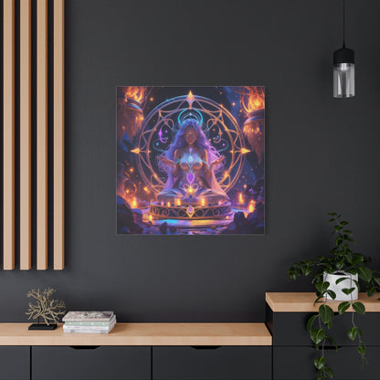 Mystic Meditation Canvas Print — Spiritual Goddess Wall Art