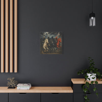 Four Horsemen Canvas Wall Art — Apocalyptic Gothic Mythology Print
