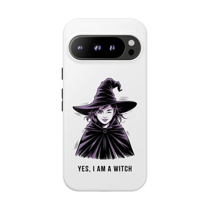 Google Phone Case — “Yes, I Am a Witch” Witchy Illustration
