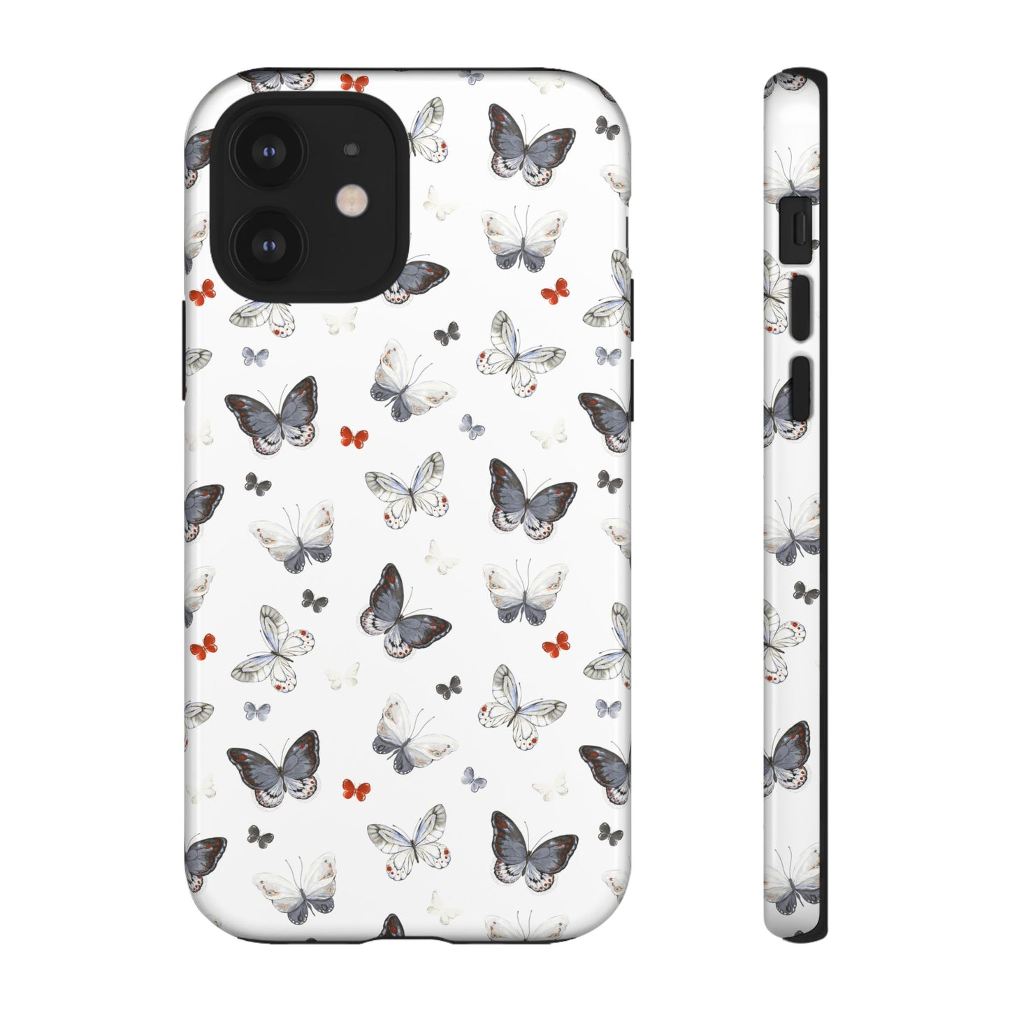iPhone Butterfly Pattern Tough Phone Case — Protective Floral-Inspired iPhone Case