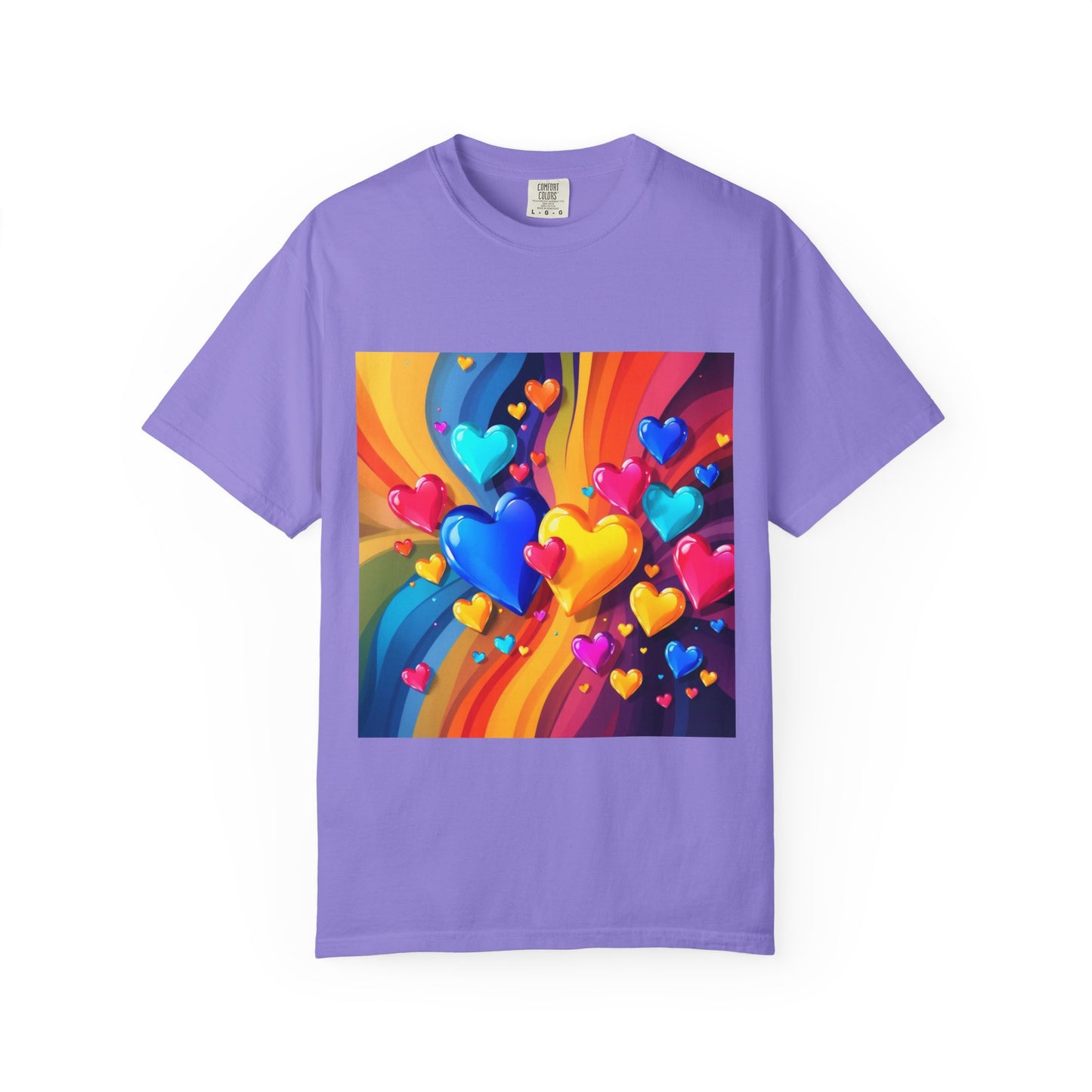 Colorful Heart Rainbow T‑Shirt