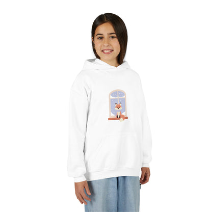 Kids Fox Hoodie - Cozy Winter Window Design