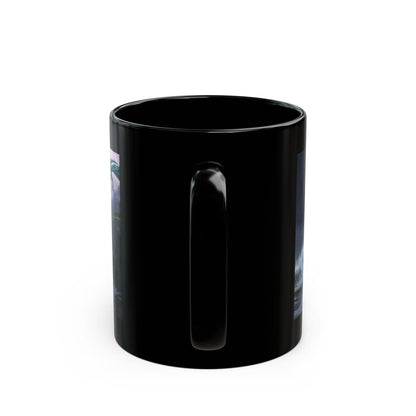 Fantasy Dragon Mug, Black Coffee Cup, Magical Drinkware, Gift for Gamers, Gothic Decor, Dragon Lover's Mug