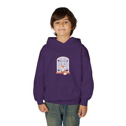 Kids Fox Hoodie - Cozy Winter Window Design