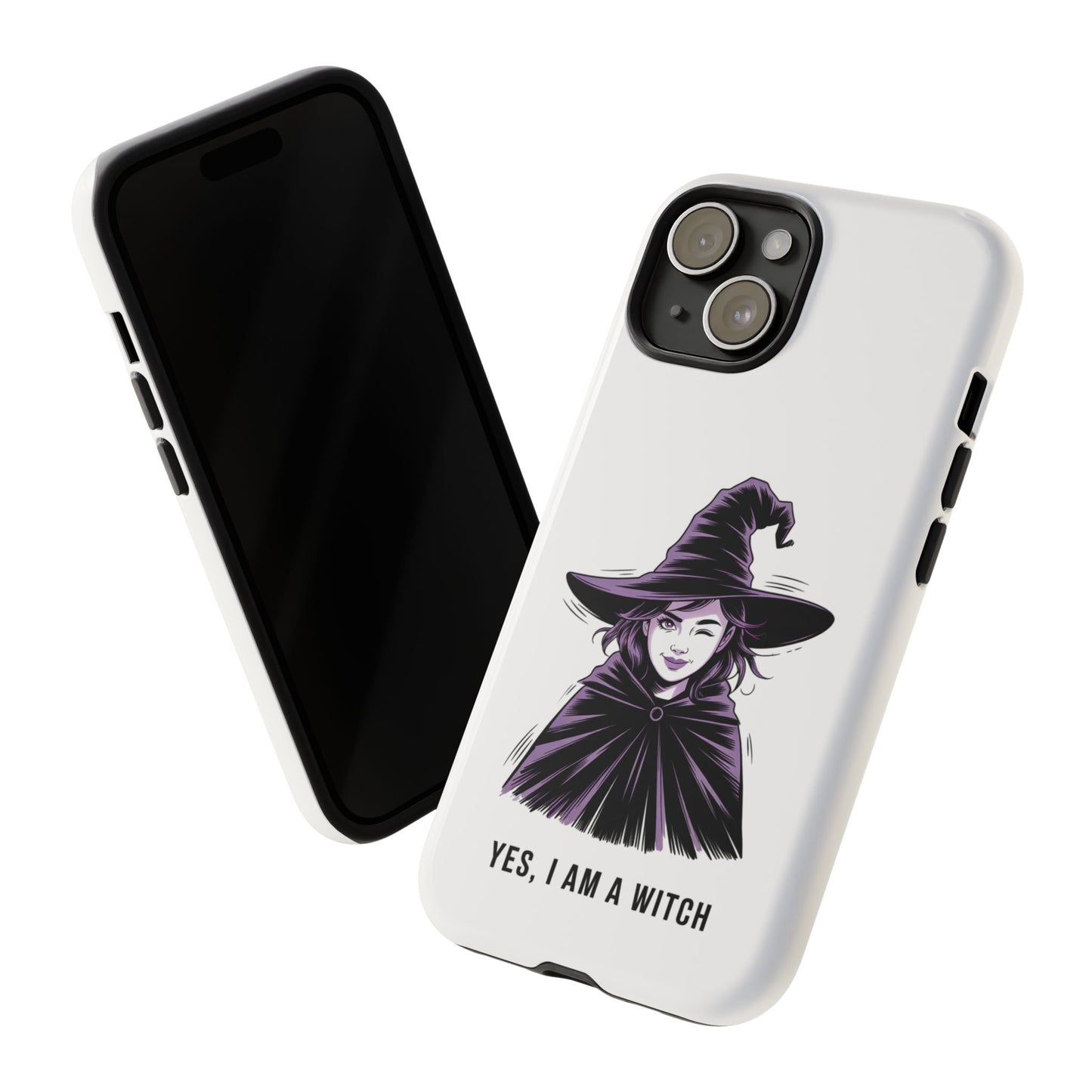 iPhone Yes, I Am a Witch Phone Case — Gothic Witch Illustration Protective Cover