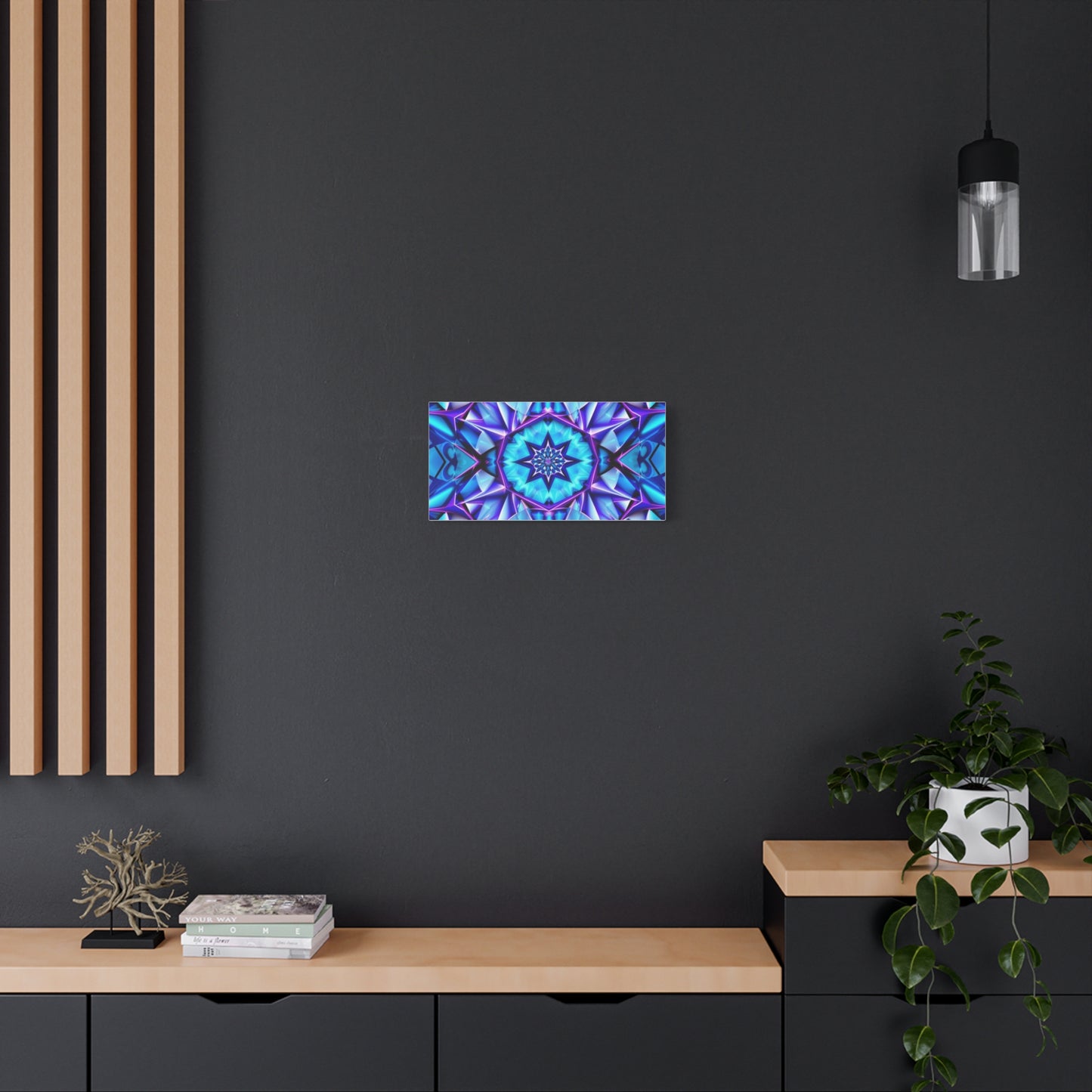 Blue Kaleidoscope Matte Canvas Wall Art – Stretched 1.25"
