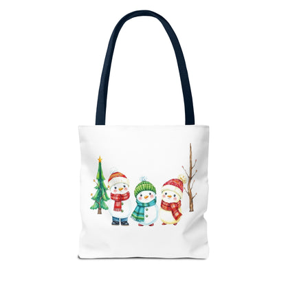 Christmas Snowman Tote Bag — Cute Holiday Winter Market Tote