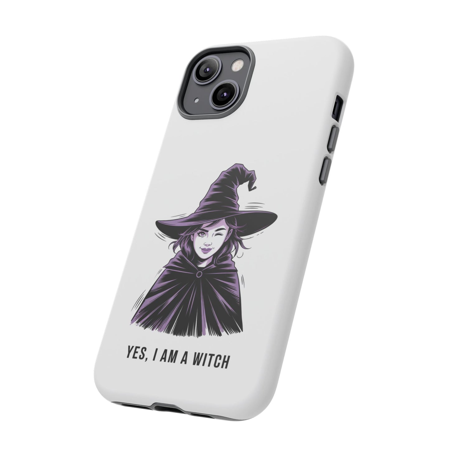 iPhone Yes, I Am a Witch Phone Case — Gothic Witch Illustration Protective Cover