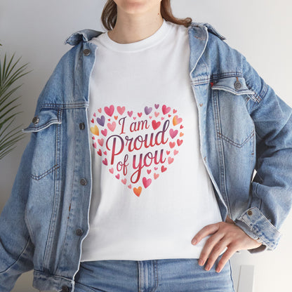 Proud of You Heart T‑Shirt with embroidery