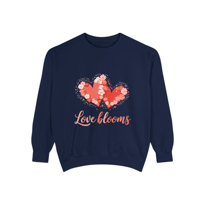 Love Blooms Heart Sweatshirt — Floral Valentine Pullover