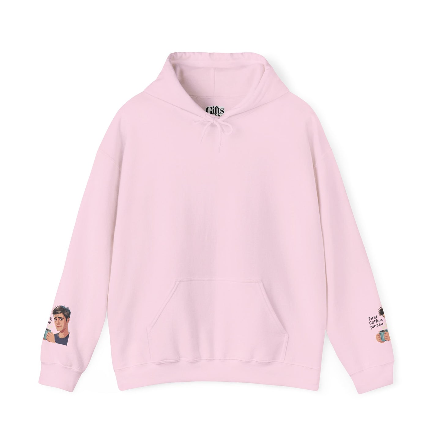 Coffee Lover Hoodie — "First Coffee, Please" Graphic Sweatshirt