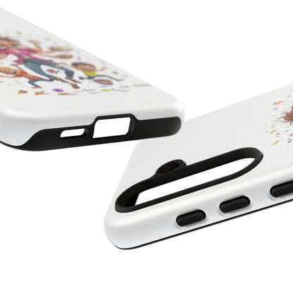 Samsung Mom Life Phone Case — Funny Juggling Mom Illustration Protective Case