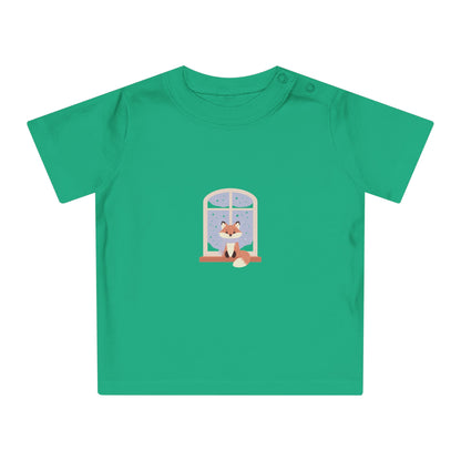 Baby T-Shirt — Cozy Fox at Night Graphic Tee