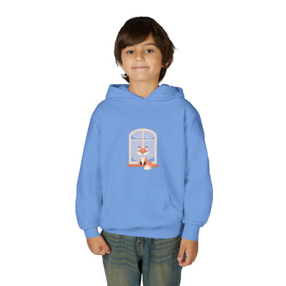 Kids Fox Hoodie - Cozy Winter Window Design