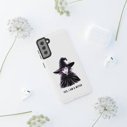 Funda para Samsung — «Sí, soy una bruja» con ilustración de bruja