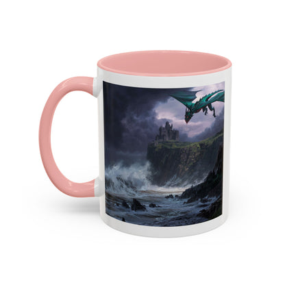 Fantasy Dragon Accent Coffee Mug | Perfect Gift for Coffee Lovers, Fantasy Fans, Home Decor, Birthday, and Collectibles